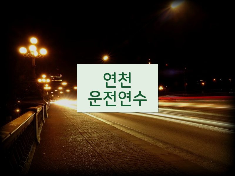 연천운전연수 후기