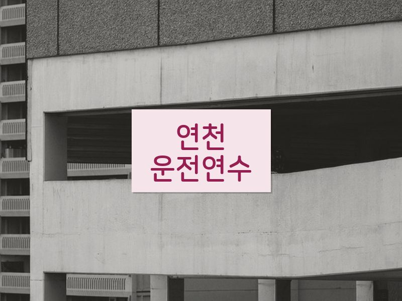 연천운전연수 후기