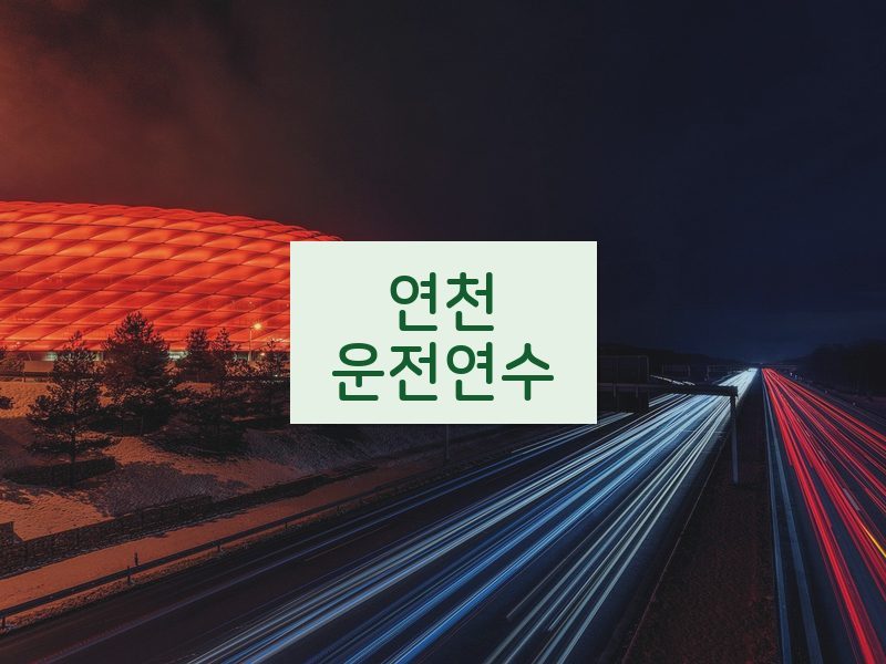 연천운전연수 후기