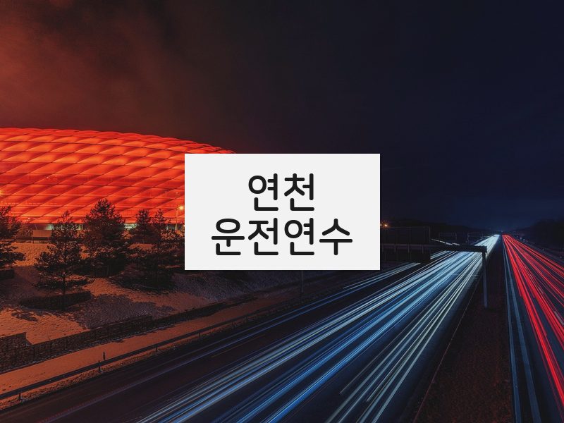 연천운전연수 후기