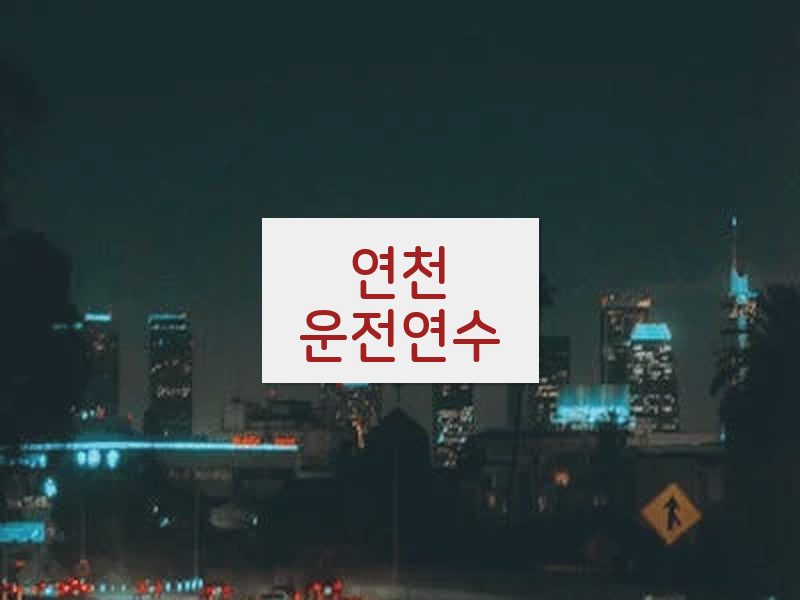 연천운전연수 후기